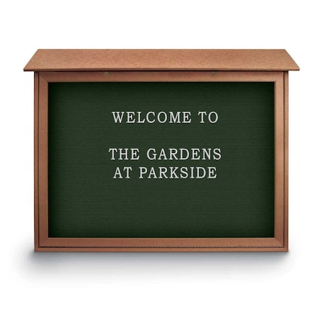 United Visual Products Indoor Enclosed Combo Board, 48"x36", White Frame/Grey & Apricot UVCB4836W-GREY-APRICOT